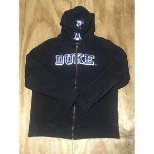 duke hoodie Adult L Black Full Zip Sweatshirt L8